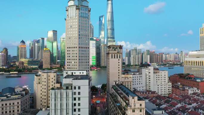 高清上海建筑航拍素材