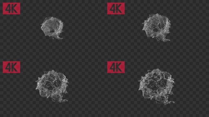 4K透明水花迸溅-带通道