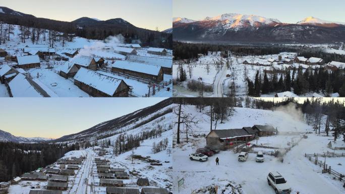 4K西北第一村白哈巴边境村庄雪村