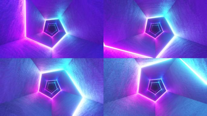 霓虹LED光线隧道穿梭VJ