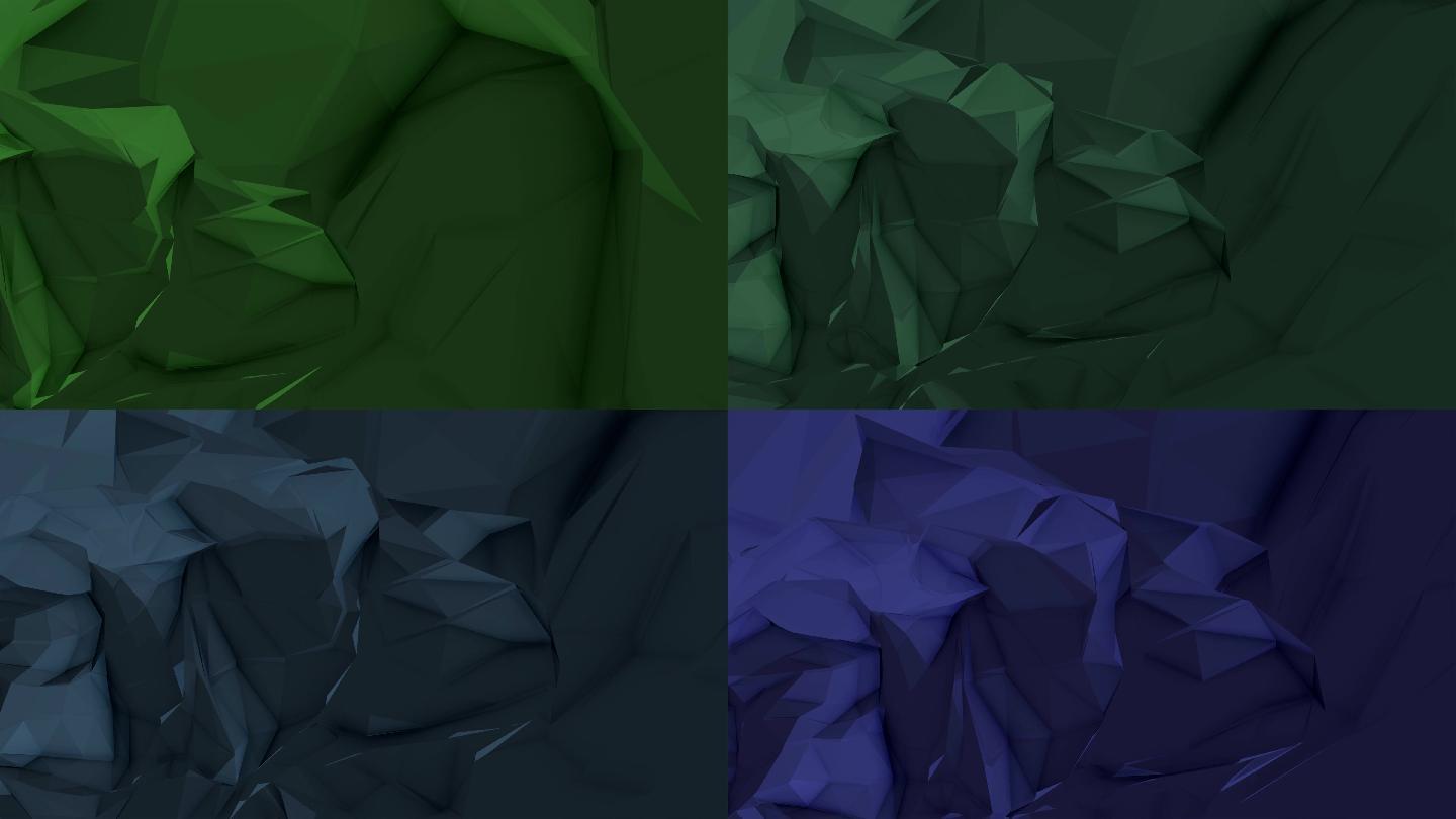 4K-绿色poly抽象艺术题材背景