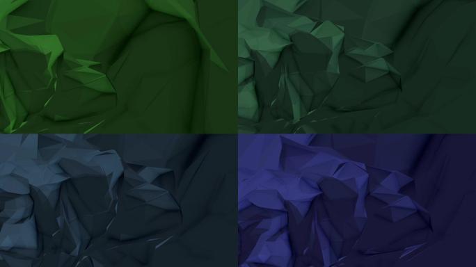 4K-绿色poly抽象艺术题材背景