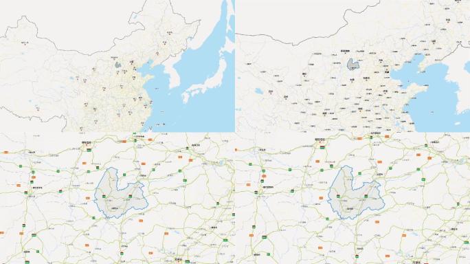 朔州市区域平面地图