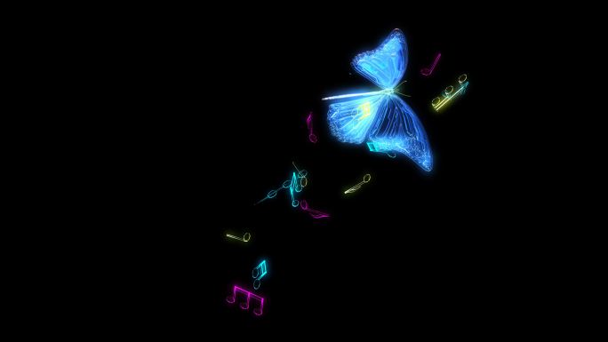 蝴蝶与音乐符