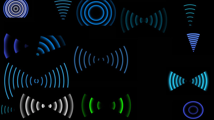 45组电波，无线信号，波纹，网络，信号波