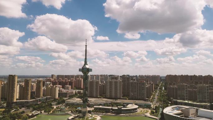 盐城地标建筑聚龙湖海盐之晶电视塔