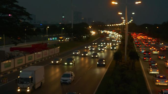 【原创】城市汽车光线变焦虚化镜头