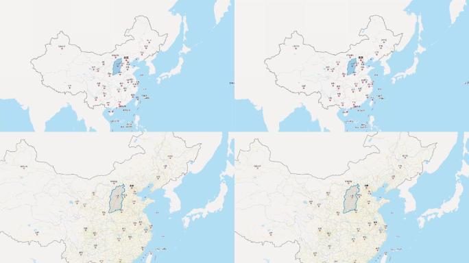 山西省区域平面地图