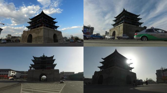 永昌钟鼓楼晚霞夜景祥云延时明代建筑