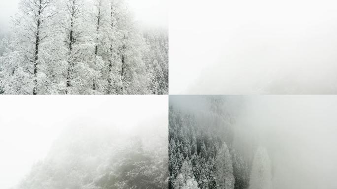 （航拍）成都市彭州天台山雪景