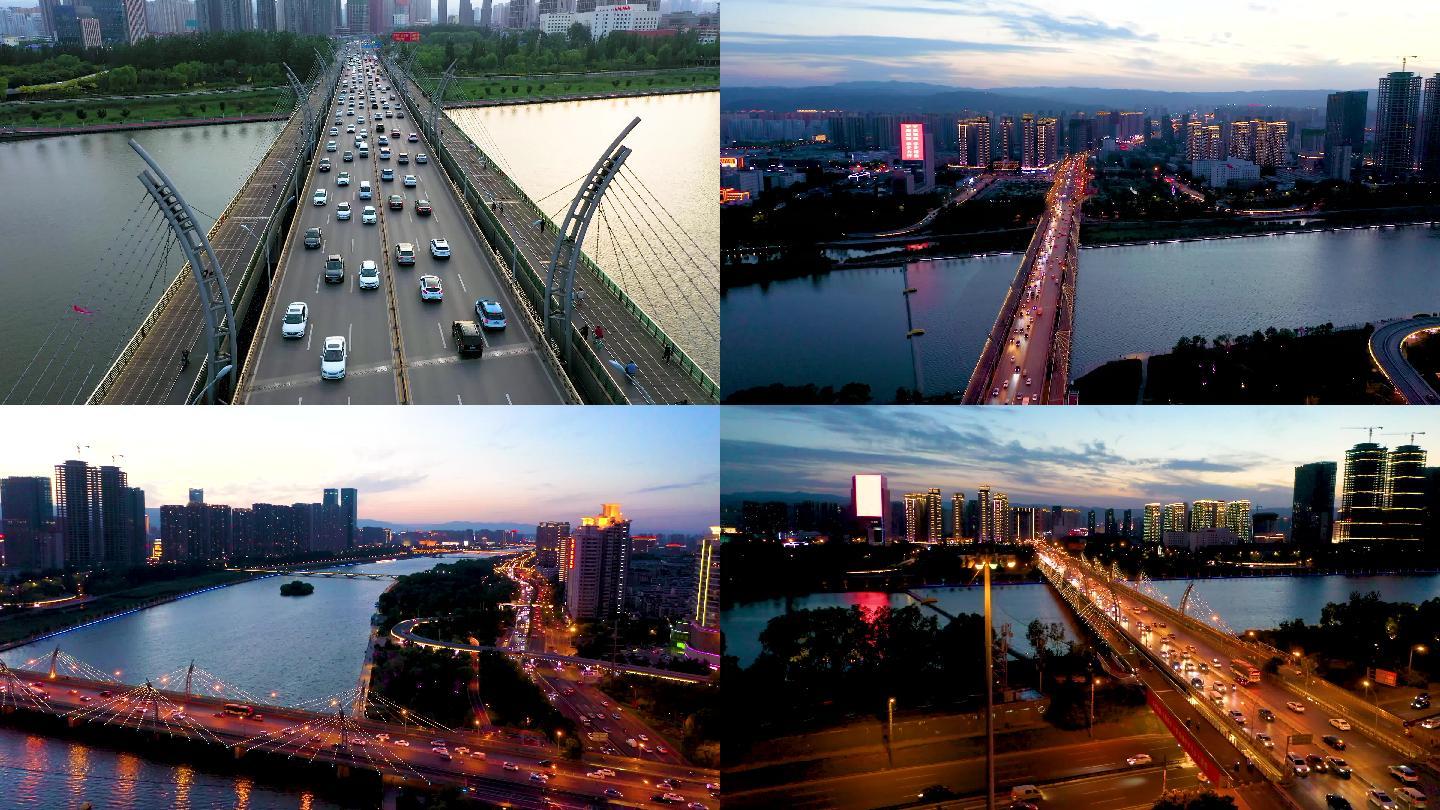 山西省太原市南内环桥航拍摄影4K