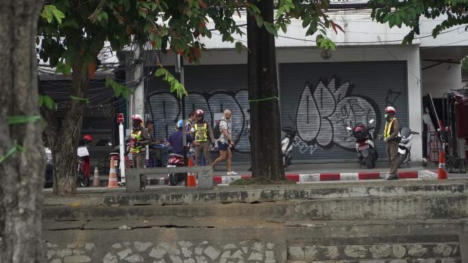 泰国警察马路执法视频4K高码率带原石音效