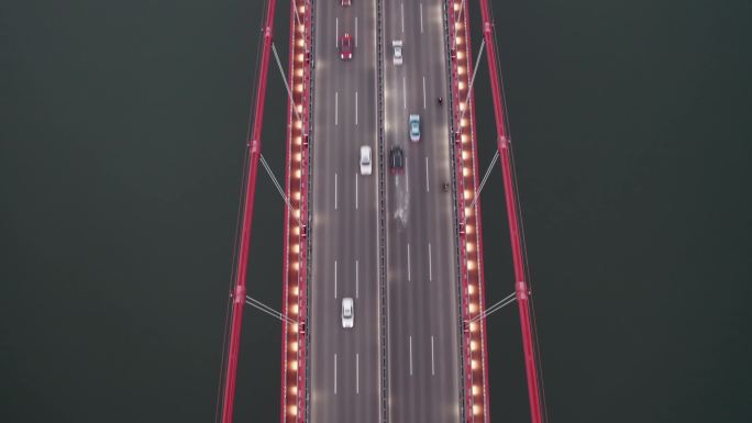 至喜长江大桥俯视航拍