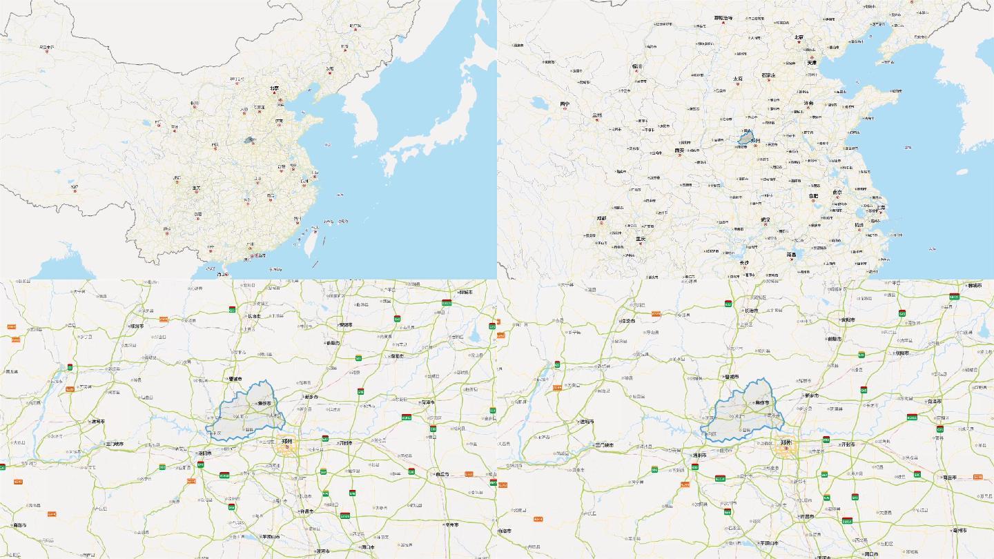 焦作市区域平面地图