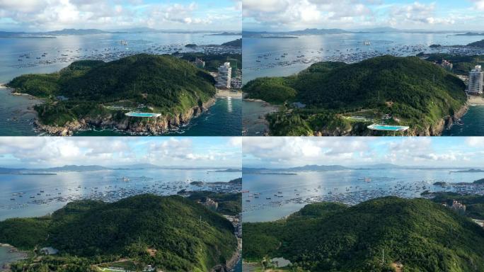 延时航拍海陵岛