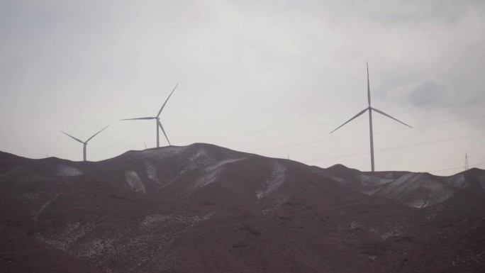 风力发电大山里面素材