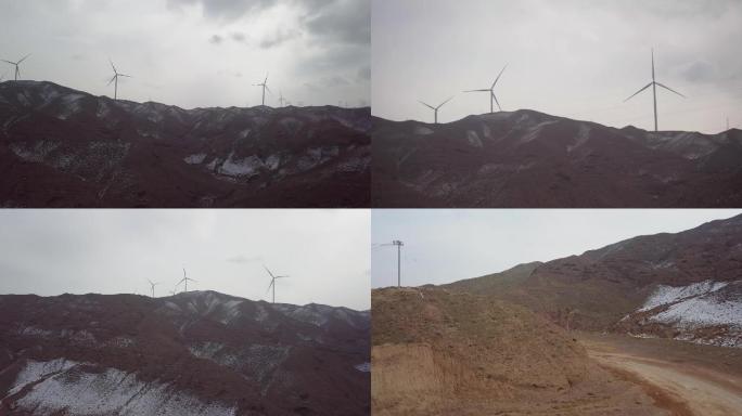 风力发电大山里面素材