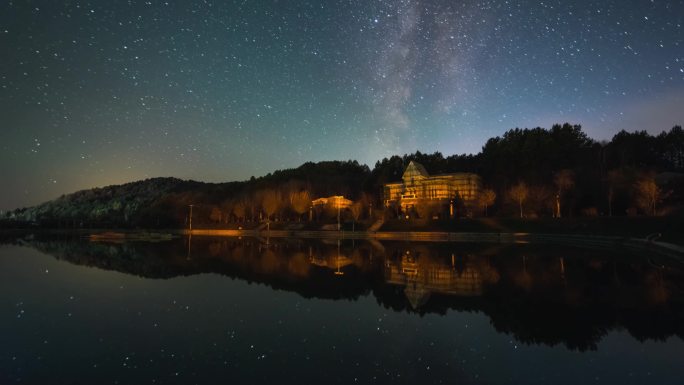 4K湖面星空延时摄影