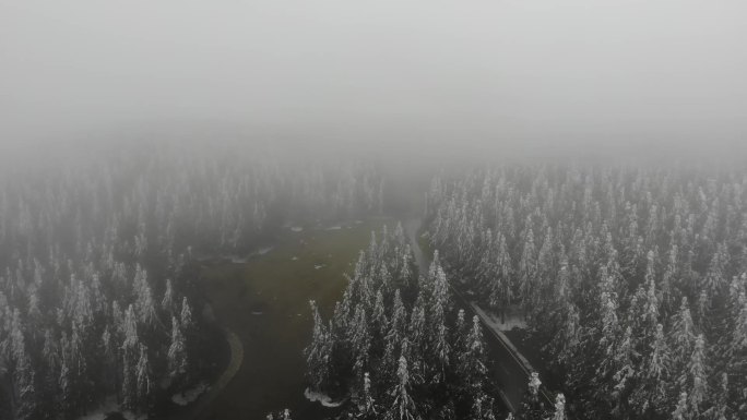 仙女山雪景航拍