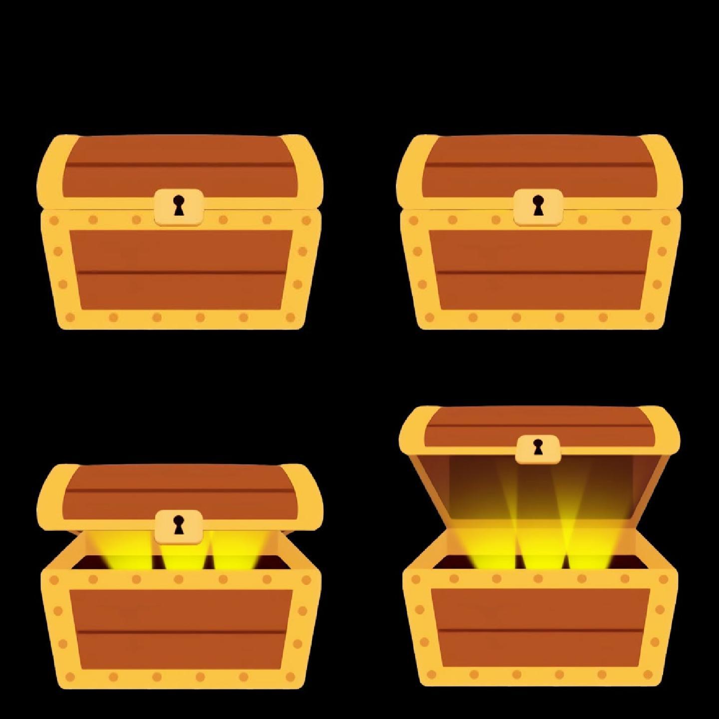 卡通宝箱打开动画