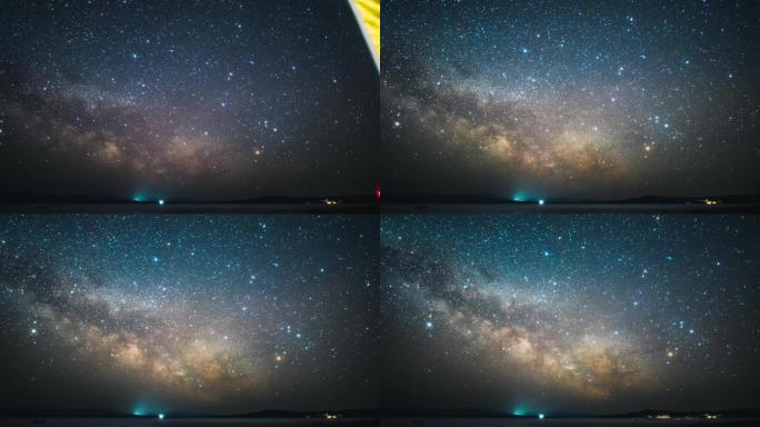 4K星空滑轨延时摄影银河升起