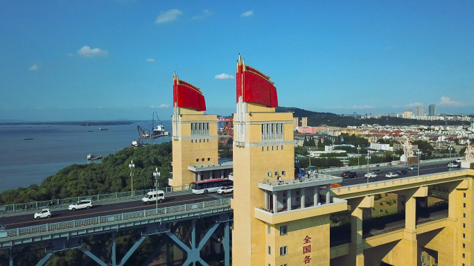 南京长江大桥航拍