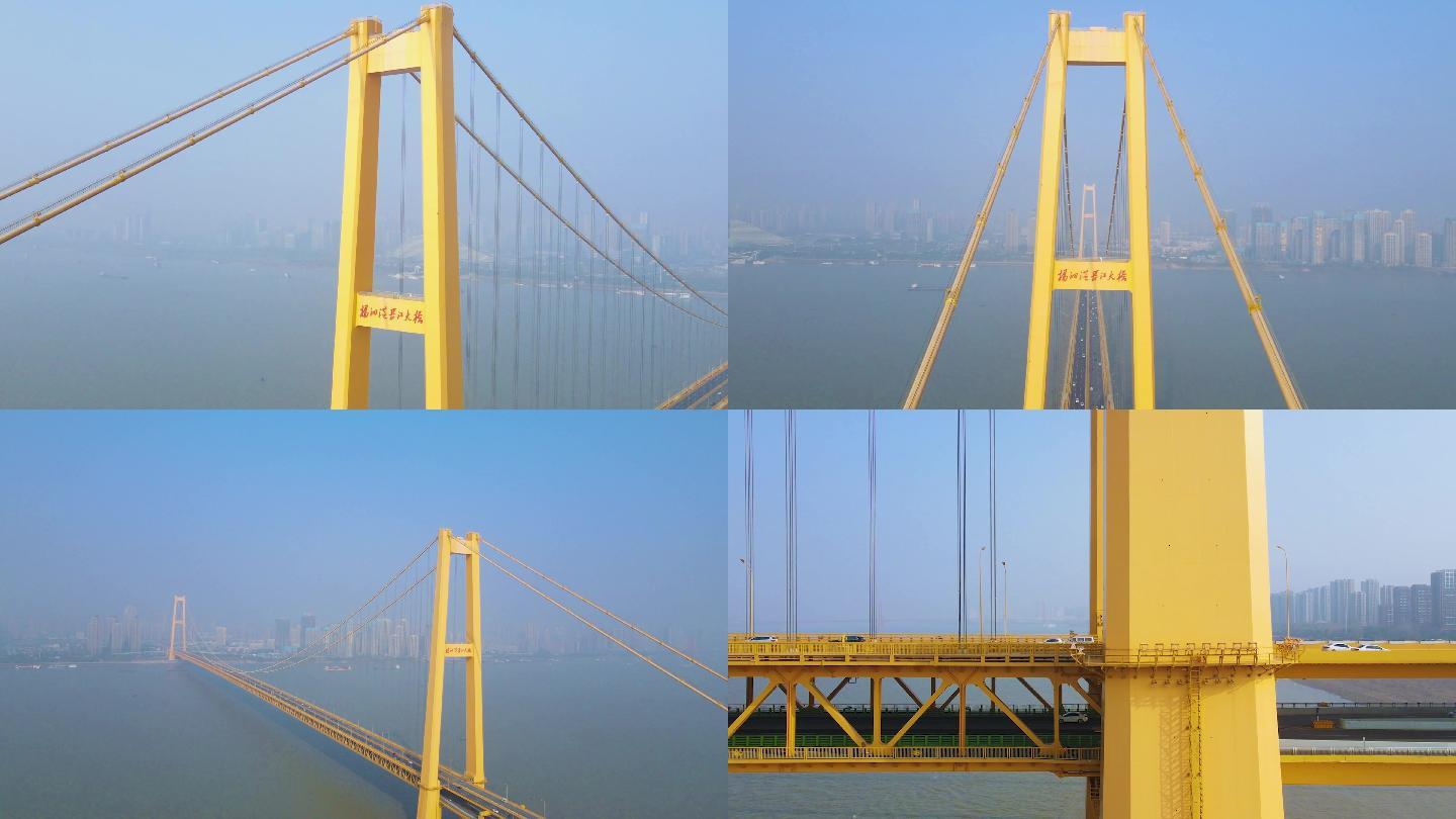 武汉杨泗港长江大桥4K航拍