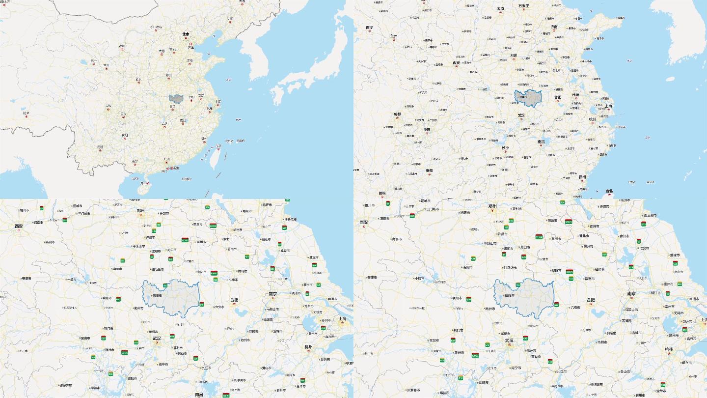 信阳市区域平面地图