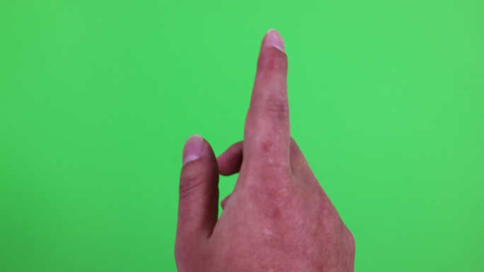 4k手指触屏绿幕素材
