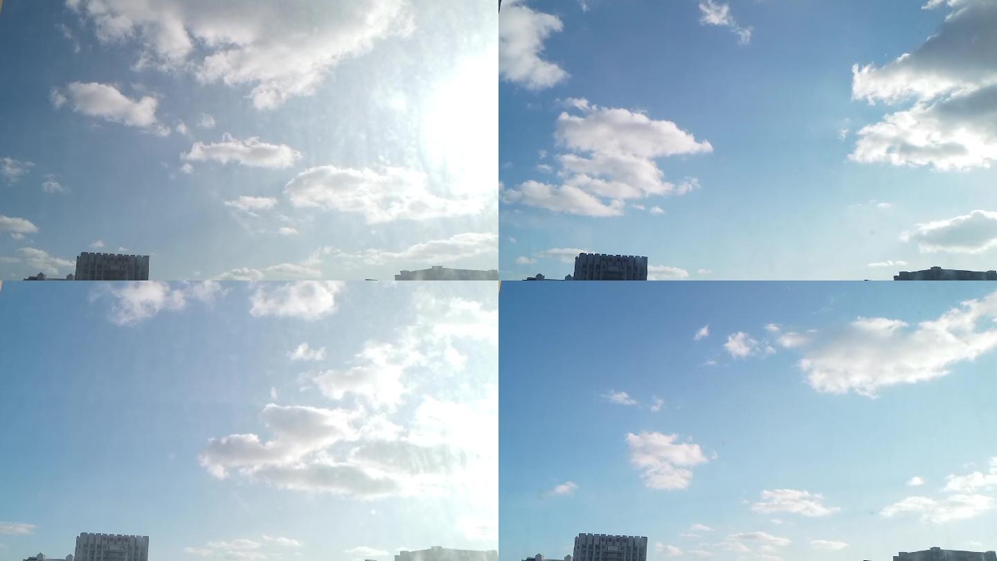 延时摄影拍摄天边的云