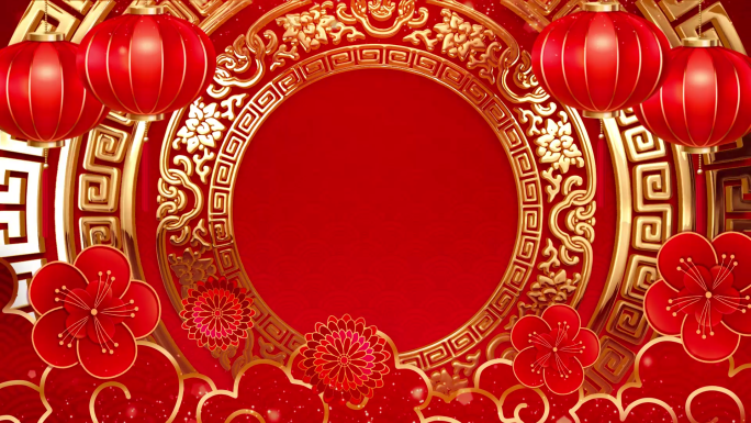 中国风红色喜庆灯笼祥云相声戏曲背景