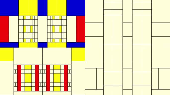 酷炫艺术几何蒙德里安色块动感背景