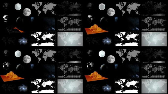 hud动态高科技信息地图面板2