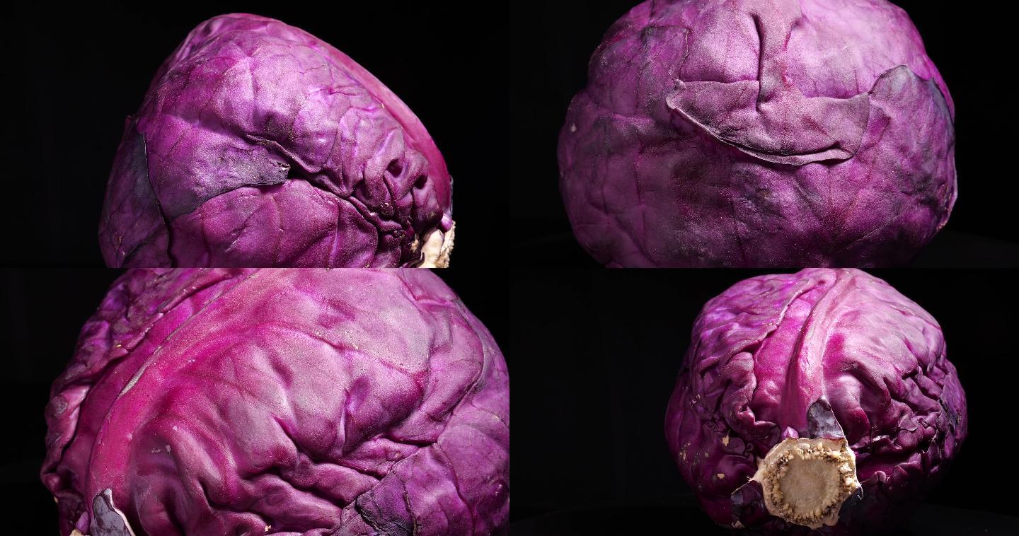 紫甘兰-4k原拍实拍果蔬特写视频素材