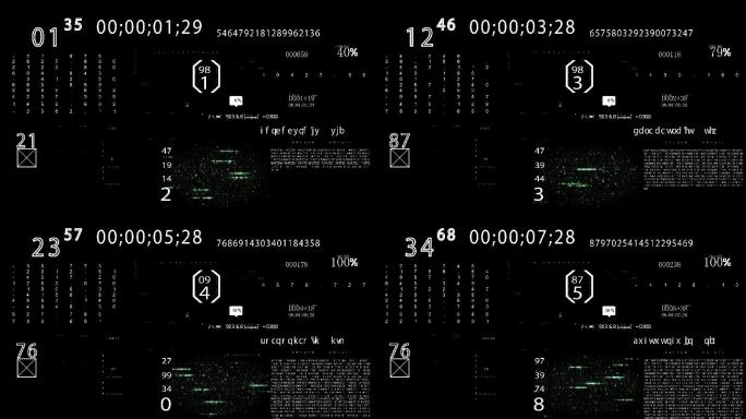 hud动态高科技信息元素数字2