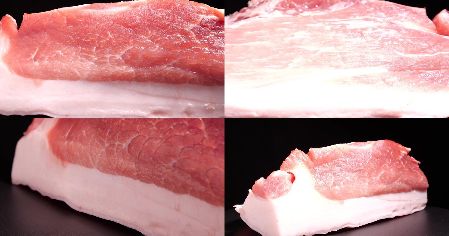 猪肉-五花肉-瘦肉-肥肉-肉-视频素材
