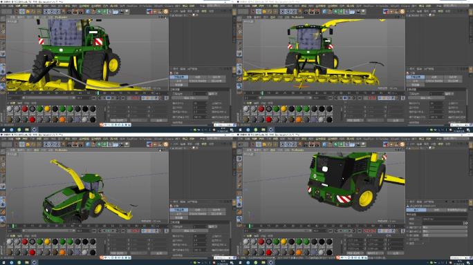 C4D+fbx模型--收割机