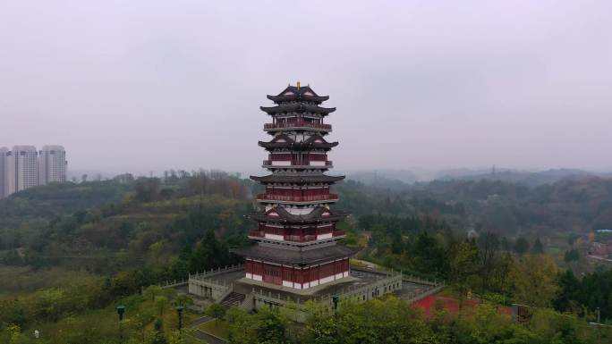 【4K】成都简阳鳌山公园