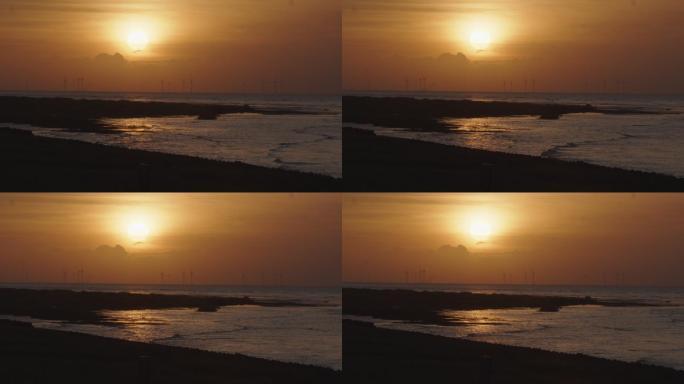 日出日落海边海浪