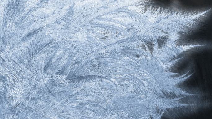 冰雪转场羽毛冰块融化冰晶