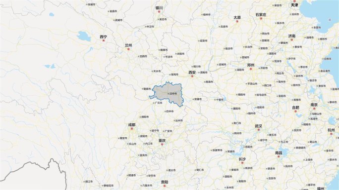 汉中市区域平面地图