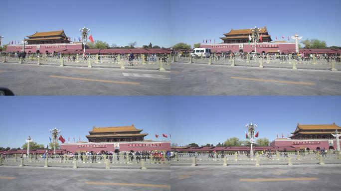 北京天安门行车拍摄真实