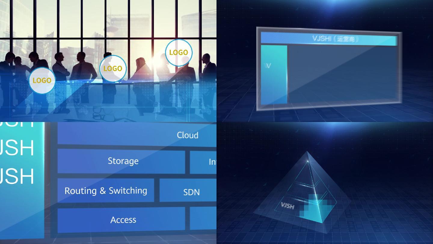 三组画面logo框架运营商金字塔