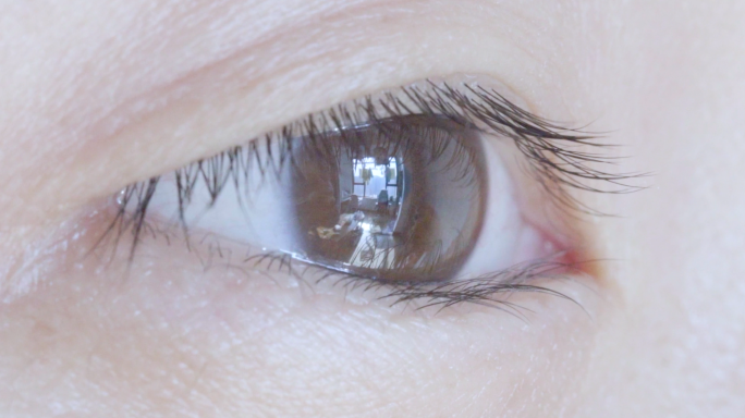 4K眼睛-眨眼-睫毛-瞳孔-睁眼