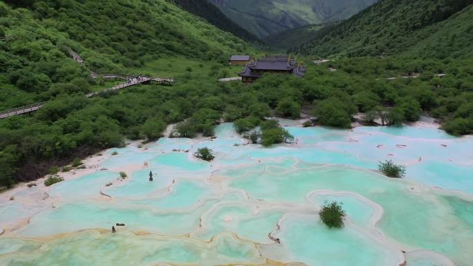 航拍四川阿坝黄龙景区_2160p