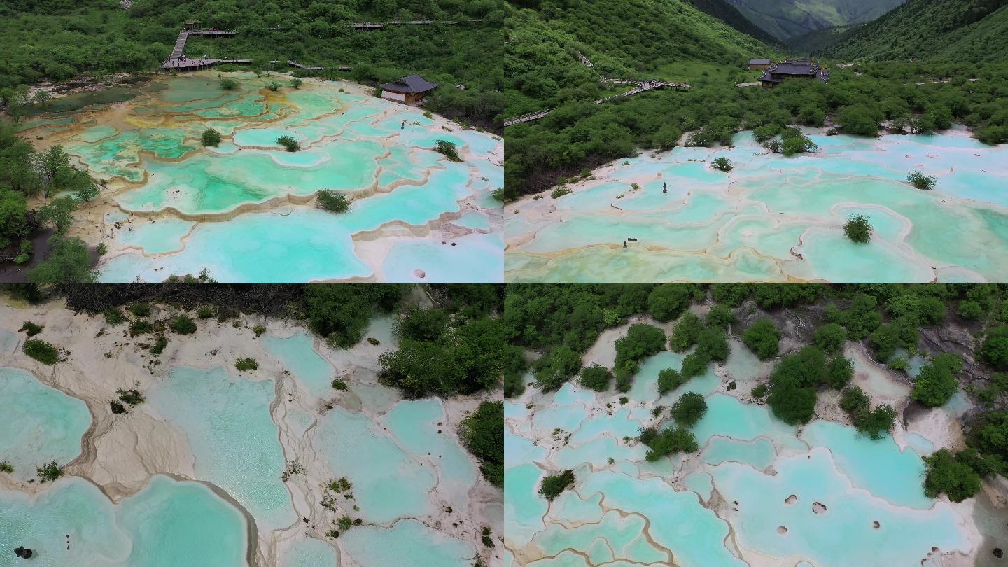 航拍四川阿坝黄龙景区_2160p