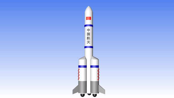 中国航天航空长征火箭C4D模型