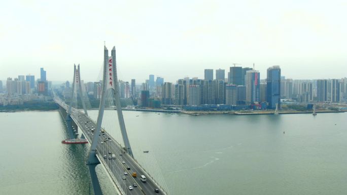 湛江海湾大桥航拍4K