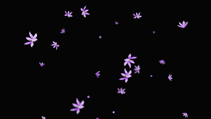 紫色落花