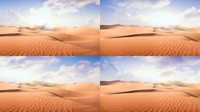大漠沙漠苍茫风沙横移气势壮观